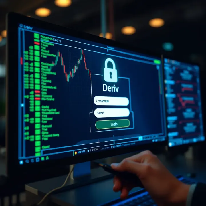 Secure login screen displaying a user entering credentials on a digital platform