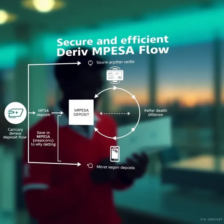 Secure and Efficient Deriv MPESA Deposit Flow Visual diagram illustrating secure and efficient Deriv MPESA deposit flow