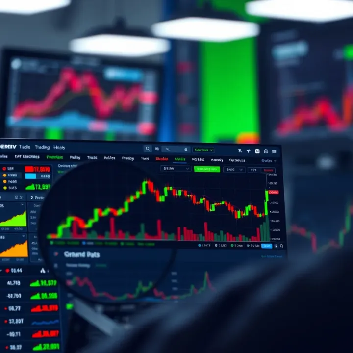 Deriv trading platform interface showing various financial instruments and live market data