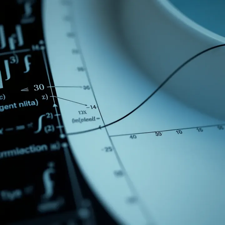 Graph showing mathematical derivative curve analysis with tangent lines and function behavior
