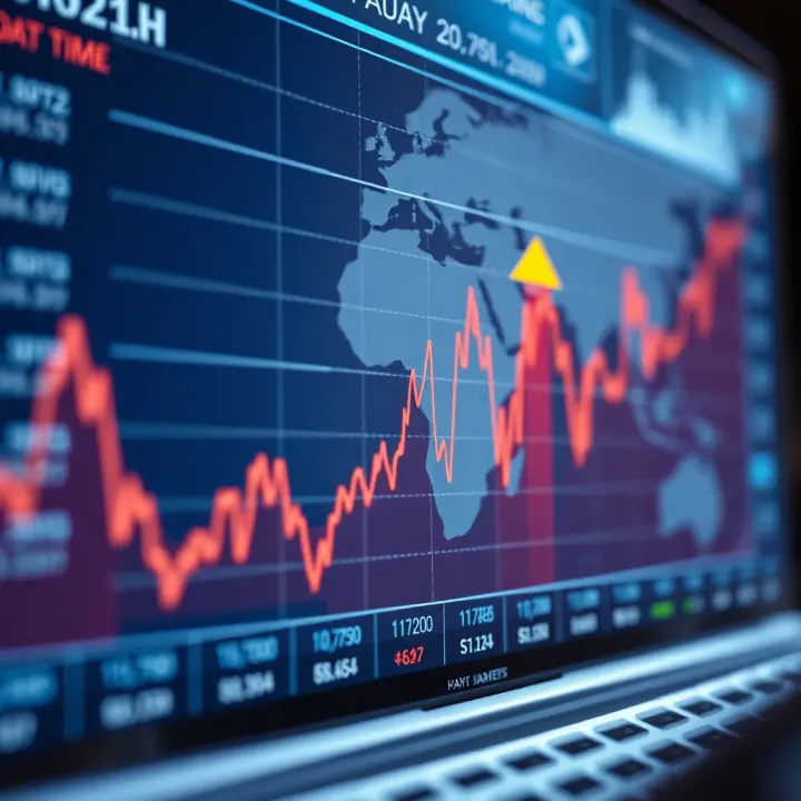 Currency Exchange Rate Trends Across Global Markets Graph showing currency exchange rate trends with various global currencies