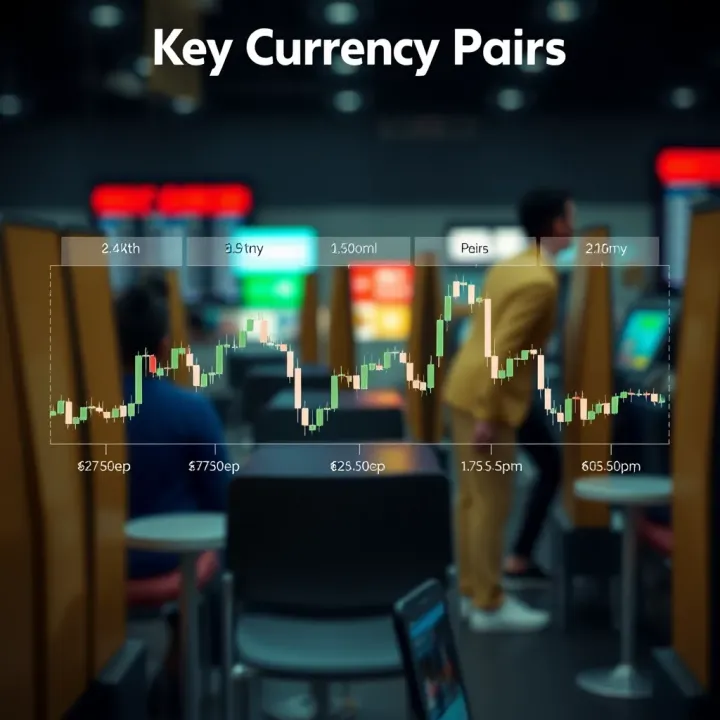 Diagram showing major currency pairs and their trading connections in the forex market