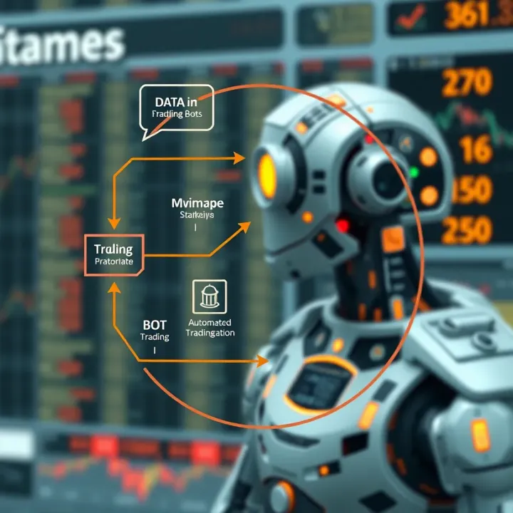 Mechanics of Automated Trading Bots in Financial Markets Diagram illustrating the data flow and decision-making process of an automated trading bot in financial markets