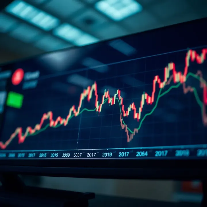 Line Chart Highlighting Market Trends in Kenyan Trading Context Line chart showing upward and downward trends in the stock market within the Kenyan trading environment